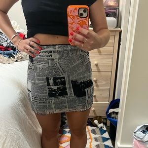 Princess Polly Newspaper Mini Skirt 📰